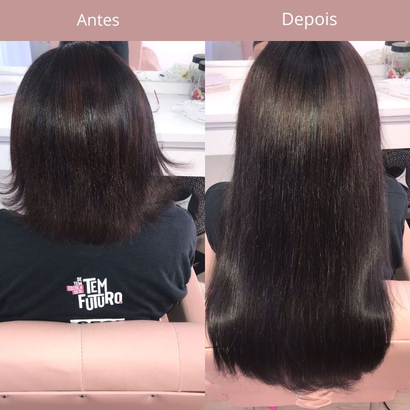 mega hair Antes e depois