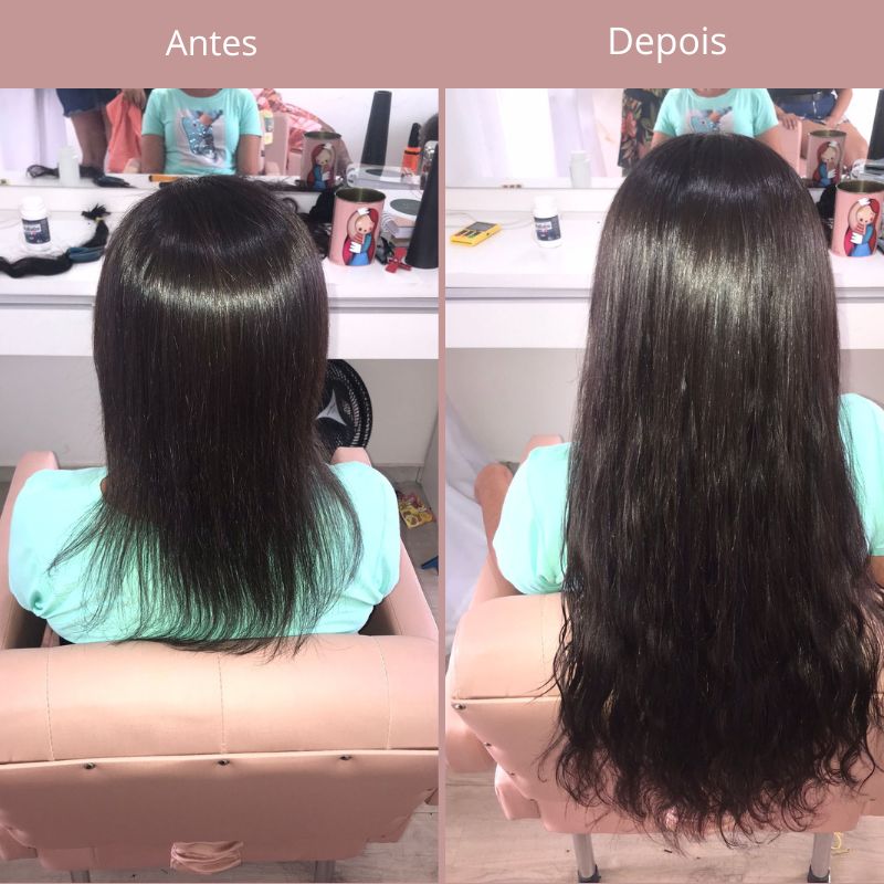 mega hair Antes e depois