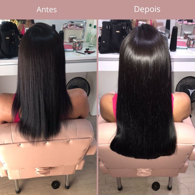 mega hair Antes e depois