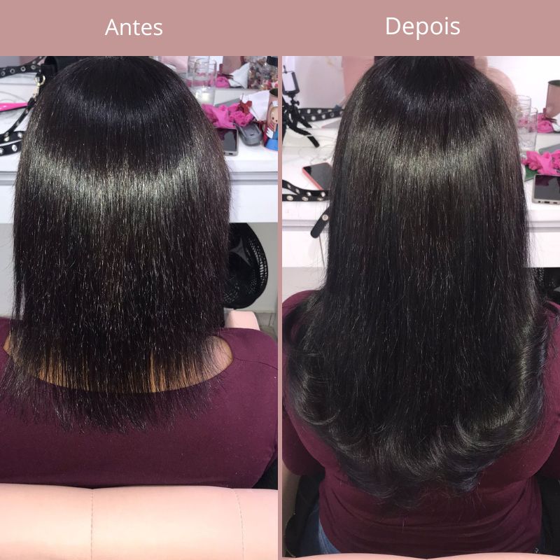 mega hair Antes e depois