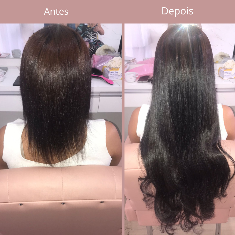 mega hair Antes e depois