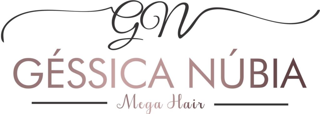géssica núbia segurando mega hair no salão de beleza