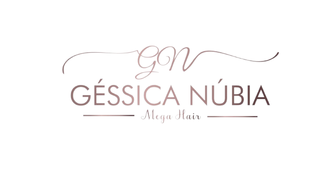 logotipo do salão de beleza géssica núbia mega hair.