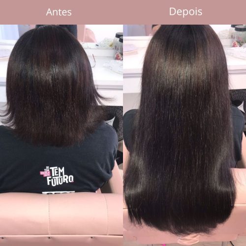 mega hair Antes e depois